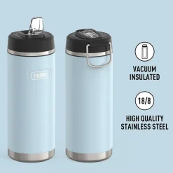 Water Bottles<Thermos Icon Stainless Steel Vacuum Insulated Water Bottle with Straw Lid, 32 oz., Glacier (IS2332GC4)