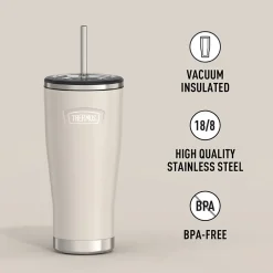 Thermos Icon Stainless Steel Vacuum Insulated, 24 oz., Sandstone, (THRIS1112SN4)
