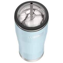 Thermos Icon Stainless Steel Vacuum Insulated Tumbler with Straw, 24 oz., Glacier (IS1112GC4)