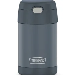 Thermos 16-Ounce FUNtainer Vacuum-Insulated Stainless Steel Food Jar with Folding Spoon, Stone Slate (F31101SL6) Clearance