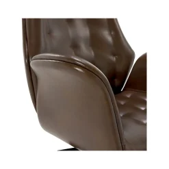 New Brooks Ergonomic Bonded Leather Swivel Executive Chair, Brown (51493-BRN) Office Chairs