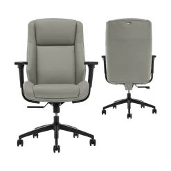 Hot Darius Ergonomic Bonded Leather Swivel Executive Chair, Gray (51490-GRY) Office Chairs