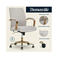 Discount Jolie Ergonomic Fabric Swivel Desk Chair, (60068-LGRY) Ergonomic Chairs