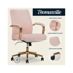 Outlet Jolie Ergonomic Fabric Swivel Desk Chair, (60068-BLSH) Office Chairs