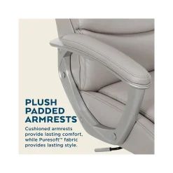 Outlet Josephine Ergonomic Bonded Leather Swivel Manager Chair, Gray (60071-LGRY) Ergonomic Chairs