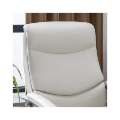 Sale Josephine Ergonomic Bonded Leather Swivel Manager Chair, Beige (60071-CRM) Ergonomic Chairs