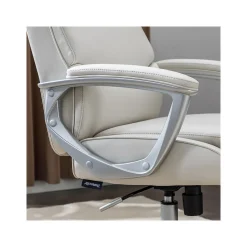 Sale Josephine Ergonomic Bonded Leather Swivel Manager Chair, Beige (60071-CRM) Ergonomic Chairs