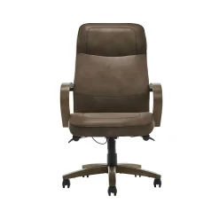 Online Lockhart Ergonomic Bonded Leather Swivel Executive Chair, Brown (51494-BRN) Office Chairs