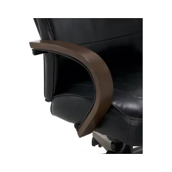 New Lockhart Ergonomic Bonded Leather Swivel Executive Chair, Black (51494-BLK) Office Chairs