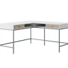 Discount Marana 60" L-Shaped Computer Desk, Arctic White/Desert Ash (SPLS-MA60LD-TV) L-Desks