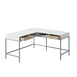 Discount Marana 60" L-Shaped Computer Desk, Arctic White/Desert Ash (SPLS-MA60LD-TV) L-Desks