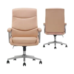 Sale Thomasville Josephine Ergonomic Bonded Leather Swivel Manager Chair, (60071-BLSH) Office Chairs