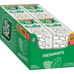 Gum & Mints<Tic Tac Freshmints, 100 Piece, 1.7 oz., 12/Box (FEU00384)