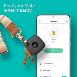 Tile by Life360 Tile Mate Life360 Bluetooth Tracke, Black (RE-44001)