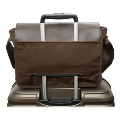 Token Sheridan Nylon Contemporary Messenger Bag, Dark Brown (TK-4346Z-WN DBR)