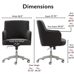 Online Belmont Ergonomic Twill Swivel Executive Chair, Gray (CHR10061B) Office Chairs