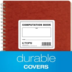 TOPS Computation Notebooks, 9.5" x 11.75", Graph Ruled, 76 Sheets, Red (35061) Best