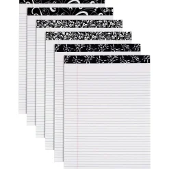 Staples TOPS® Designer Narrow Ruled Pads; Black/White Hot