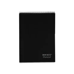 TOPS Docket Diamond Notepad, 8.5" x 11.75", Wide Ruled, Black, 60 Sheets/Pad (TOP 63978) Outlet