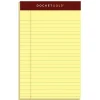 TOPS Docket Gold Notepads, 5" x 8", Canary, 50 Sheets/Pad, 12 Pads/Pack Clearance