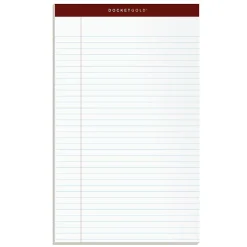 TOPS Docket Gold Notepads, 8.5" x 14", White, 50 Sheets/Pad, 12 Pads/Pack (63990)