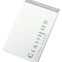 TOPS Docket Gold Steno Pad, 6" x 9", Gregg Ruled, White, 100 Sheets/Pad (99708)