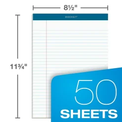 TOPS Docket Notepad, 8.5" x 11.75", Legal Ruled, White, 50 Sheets/Pad, 12 Pads/Pack (TOP63410) Sale