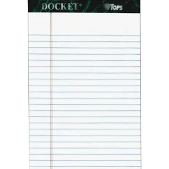 TOPS Docket Notepad, 5" x 8", Narrow Ruled, White, 50 Sheets/Pad, 6 Pads/Pack (TOP63366) Discount
