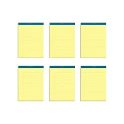 TOPS Docket Notepads, 8.5" x 11.75", Narrow Ruled, Canary, 100 Sheets/Pad, 6 Pads/Pack (TOP 63376) Sale