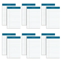TOPS Docket Notepads, 5" x 8", Narrow Ruled, White, 50 Sheets/Pad, 12 Pads/Pack (TOP 63360)