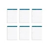 TOPS Docket Notepads, 8.25" x 11.75", Wide, White, 100 Sheets/Pad, 6 Pads/Pack (TOP 63437)