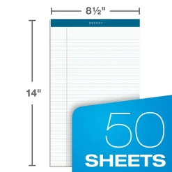 TOPS Docket Writing Pads, 8-1/2" x 14", White, 50 Sheets/Pad, 12 Pads/Pack (63590) Sale