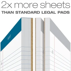 TOPS Double Docket Writing Tablet, 8-1/2" x 11-3/4", Legal Ruled, White, 100 Sheets/Pad (63379) New