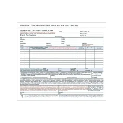 Sale 3-Part Carbonless Bill of Lading, 8.5"L x 7.44"W, 250 Sets/Book, /Box (L3841) Business Forms