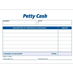 Online 1-Part Petty Cash, 5" x 3.5", 50 Sets/Book (3008) Business Forms