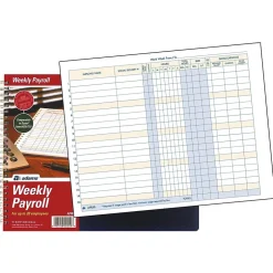 Payroll Record Book, 8 1/2" x 11", Blue (AFR50) Accounting & Record Journals