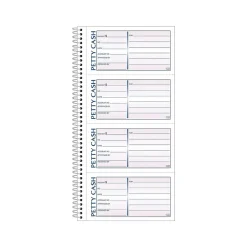Outlet Petty Cash Receipt Book, 2.75"L x 5"W, 200/Pack (TOP4109) Accounting & Record Journals