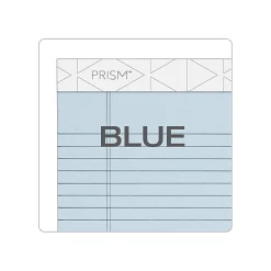 TOPS Prism+ Writing Notepads, 5" x 8", Narrow Ruled, Blue, 50 Sheets/Pad, 12 Pads/Pack (63020) Clearance