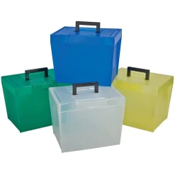 TOPS Products Pendaflex Frosted Plastic File Box, Color Varies, Letter Size (ESS20881) Hot