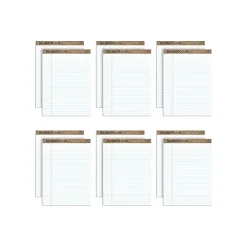 TOPS Second Nature Notepad, 8.5" x 11.75", Wide Ruled, White, 50 Sheets/Pad, Dozen (74880) Best
