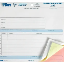 Hot Snap-Off 3-Part Carbonless Packing Slips, 8-1/2" x 7", 50 Sets/Book (3834) Business Forms