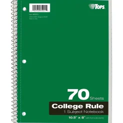 TOPS 1-Subject Notebook, 8