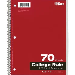 TOPS 1-Subject Notebook, 8