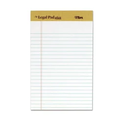 TOPS ® The Legal Pad™ Plus, White, Jr Legal Ruled, 5" x 8", 50 Sheets/Pad, 1 Dozen Pads (71500) Clearance