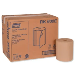Paper Towels<Tork Hardwound Paper Towels, 1-ply, 600 ft./Roll, 12 Rolls/Carton (TRKRK600E)