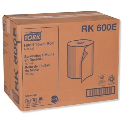 Paper Towels<Tork Hardwound Paper Towels, 1-ply, 600 ft./Roll, 12 Rolls/Carton (TRKRK600E)