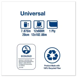 Paper Towels<Tork Hardwound Paper Towels, 1-ply, 600 ft./Roll, 12 Rolls/Carton (TRKRK600E)