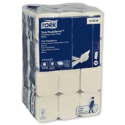 Paper Towels<Tork PeakServe Multifold Paper Towels, 1-ply, 410 Sheets/Pack, 12 Packs/Carton (TRK105065)
