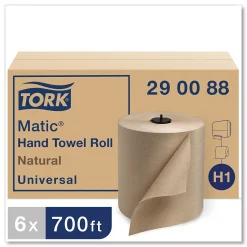 Paper Towels<Tork Universal Matic Hardwound Paper Towels, 1-ply, 6 Rolls/Carton (TRK290088)