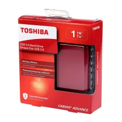 Toshiba Canvio Advance HDTC910XR3AA 1TB USB 3.0 Portable External Hard Drive, Red* External Hard Drives